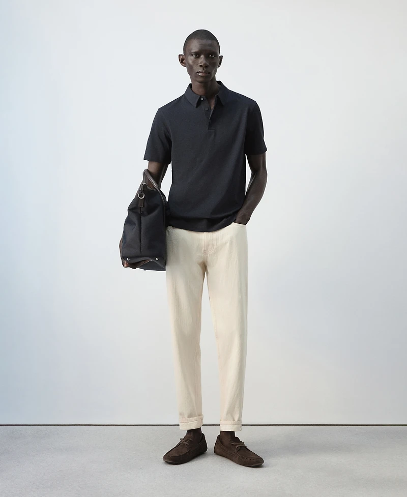 Mango Men's Regular-Fit Cropped Jeans