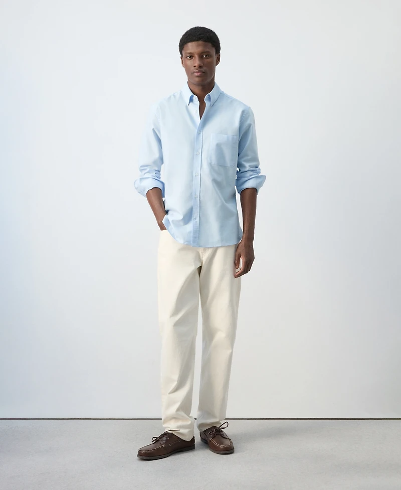 Mango Men's Regular-Fit Oxford Shirt