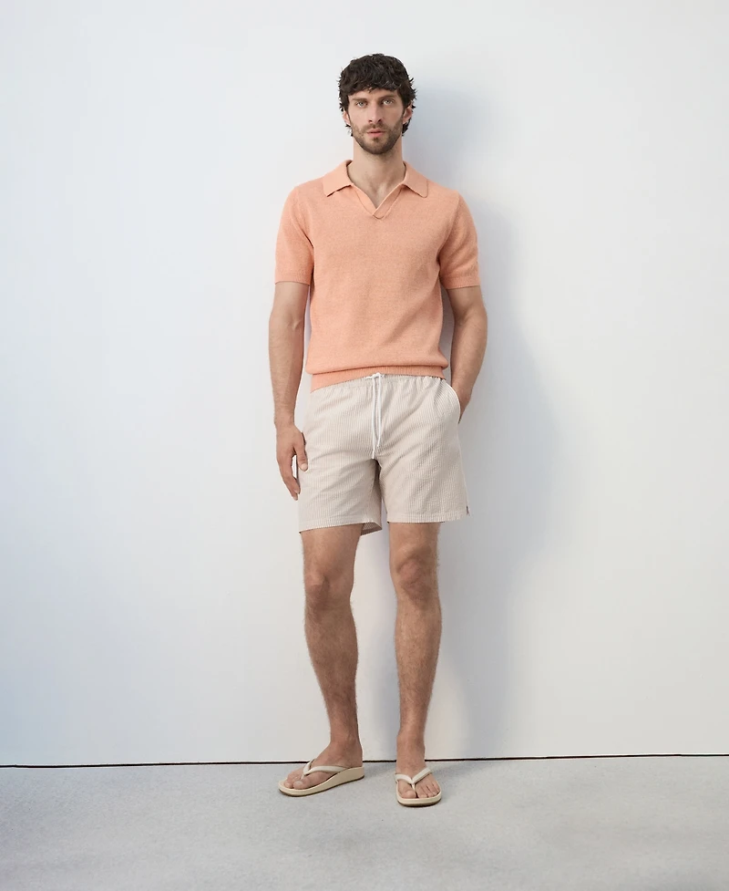 Mango Men's Seersucker Swimming Trunks