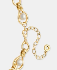 Anne Klein Imitation Pearl Open Link Collar Necklace, 17" + 3" extender