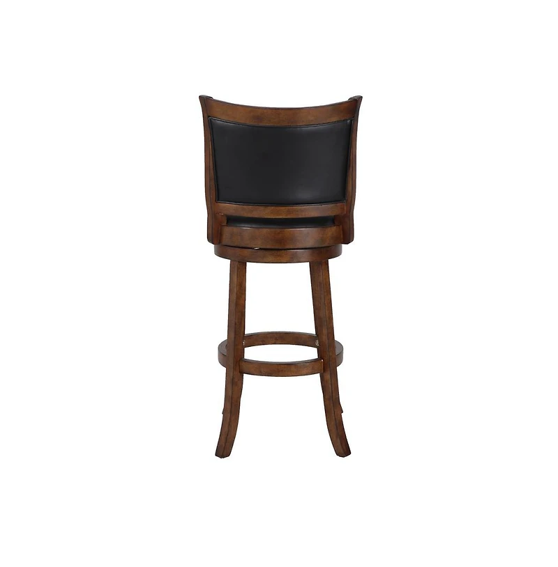 New Classic Furniture Bristol Wood Swivel Bar Stool with Pu Seat