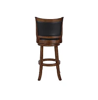 New Classic Furniture Bristol Wood Swivel Bar Stool with Pu Seat
