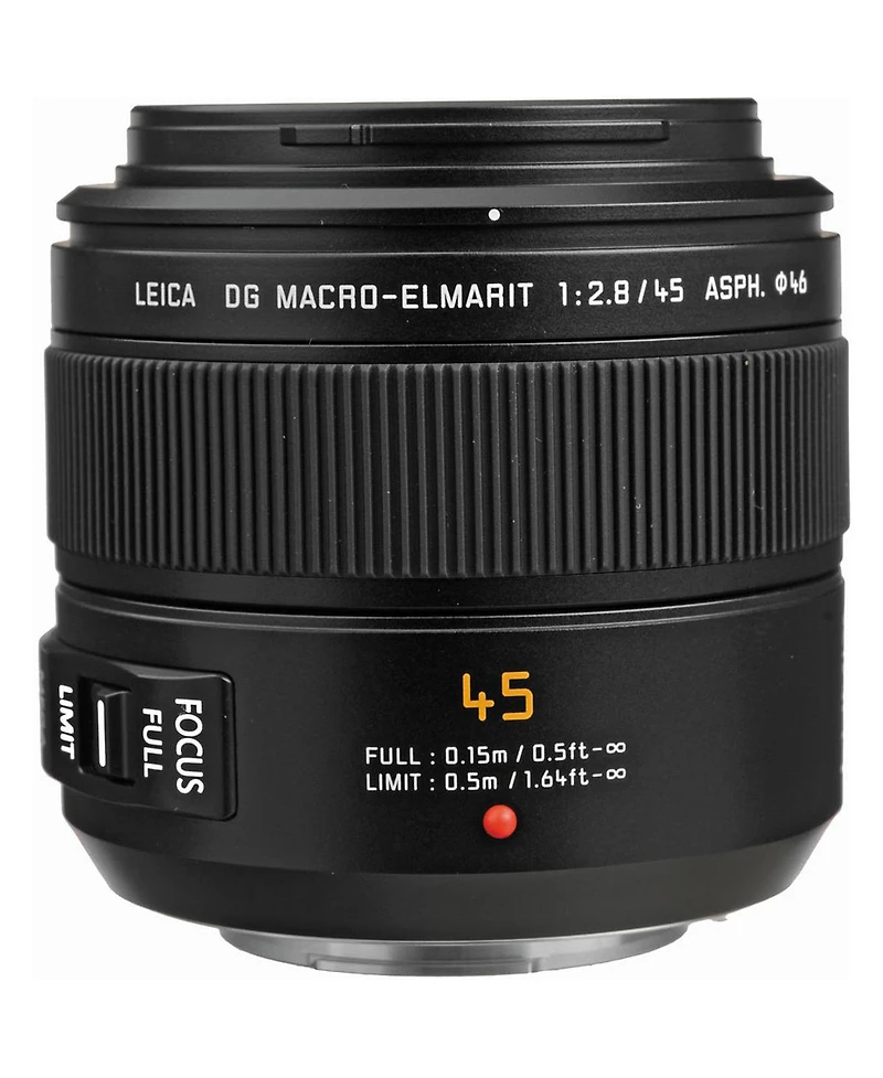 Panasonic Lumix G Leica Dg Macro-Elmarit 45mm f/2.8 Aspherical Lens for Micro Four Thirds, Bundle with Slik U8800L 3-Section Aluminum Tripod with