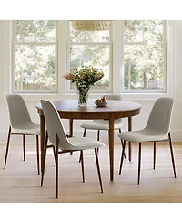 Maison Boucle '19.5" Seat Height Upholstered Fabric Dining Side Chairs, Set of 4