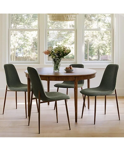 Maison Boucle '19.5" Seat Height Upholstered Fabric Dining Side Chairs, Set of 4