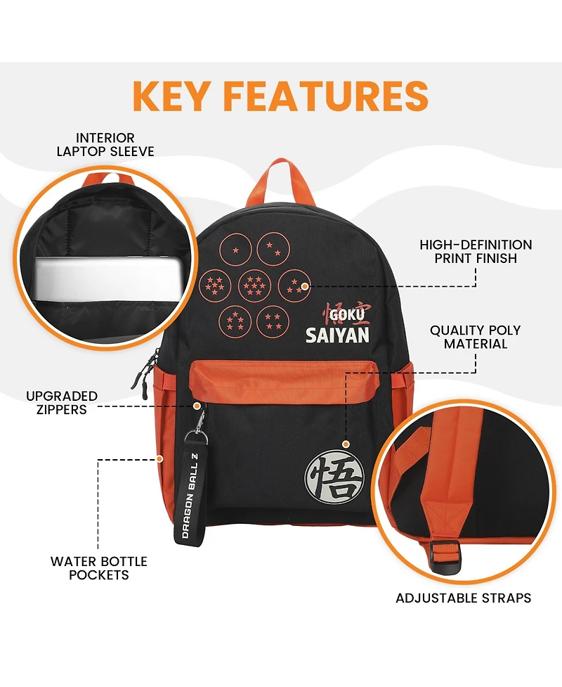 Dragon Ball Z Dragon Ball Line Art 16.5" Adult Backpack