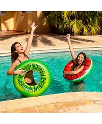 Gnuadz 6 Pack Pool Floats Swim Tubes Rings Balls Fruit
