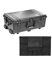Pelican 1650 Protector Watertight Wheeled Hard Case without Foam Insert, Bundle with PC1659 Lid Organizer