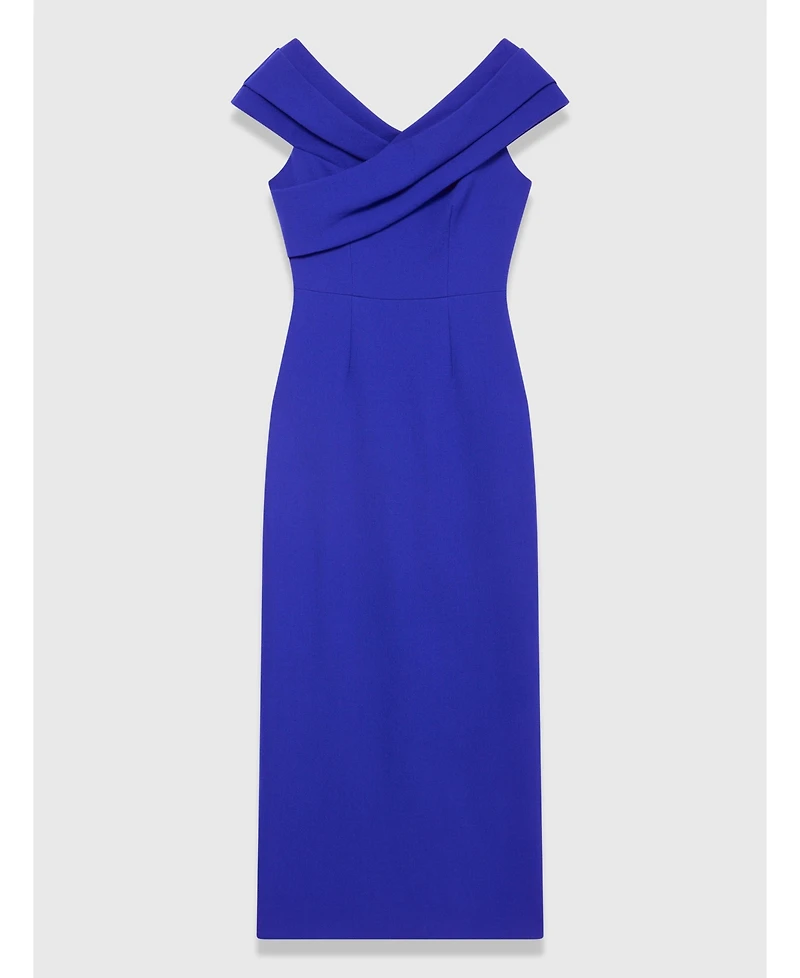 The Fold Women's Bodycon Short Sleeve V-Neck Midi Dress