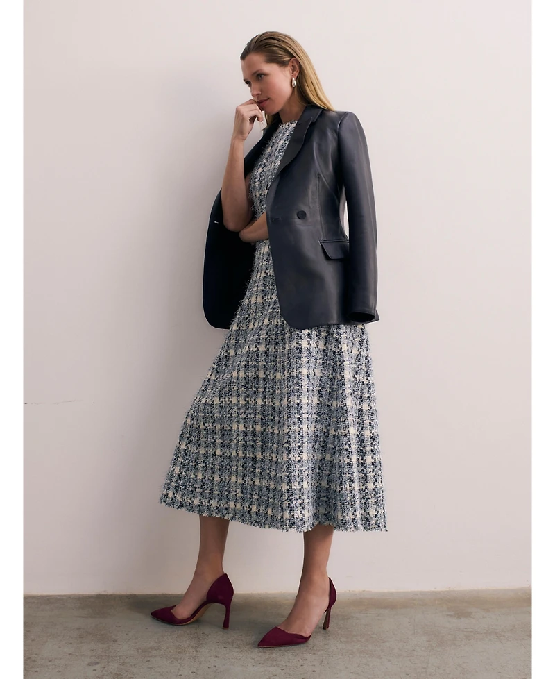 The Fold Women's Tureen Tweed Midi Dress