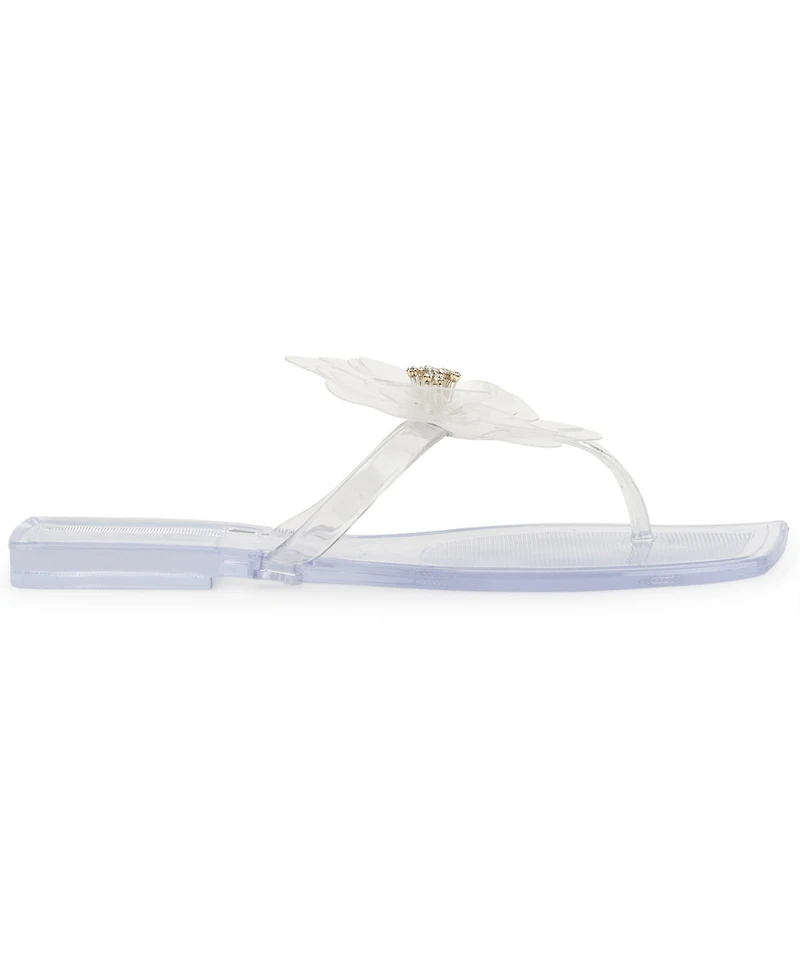 I.n.c. International Concepts Women's Yeira Flower Jelly Flat Sandals, Macy's Exclusive