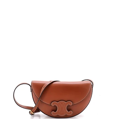 Pre-Owned Celine Cuir Triomphe Besace Flap Bag Leather