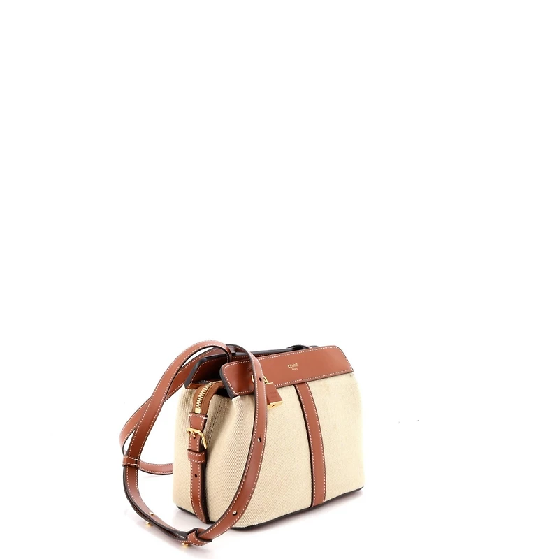 Pre-Owned Celine Small Teen Cabas De France Bag Leather and Canvas