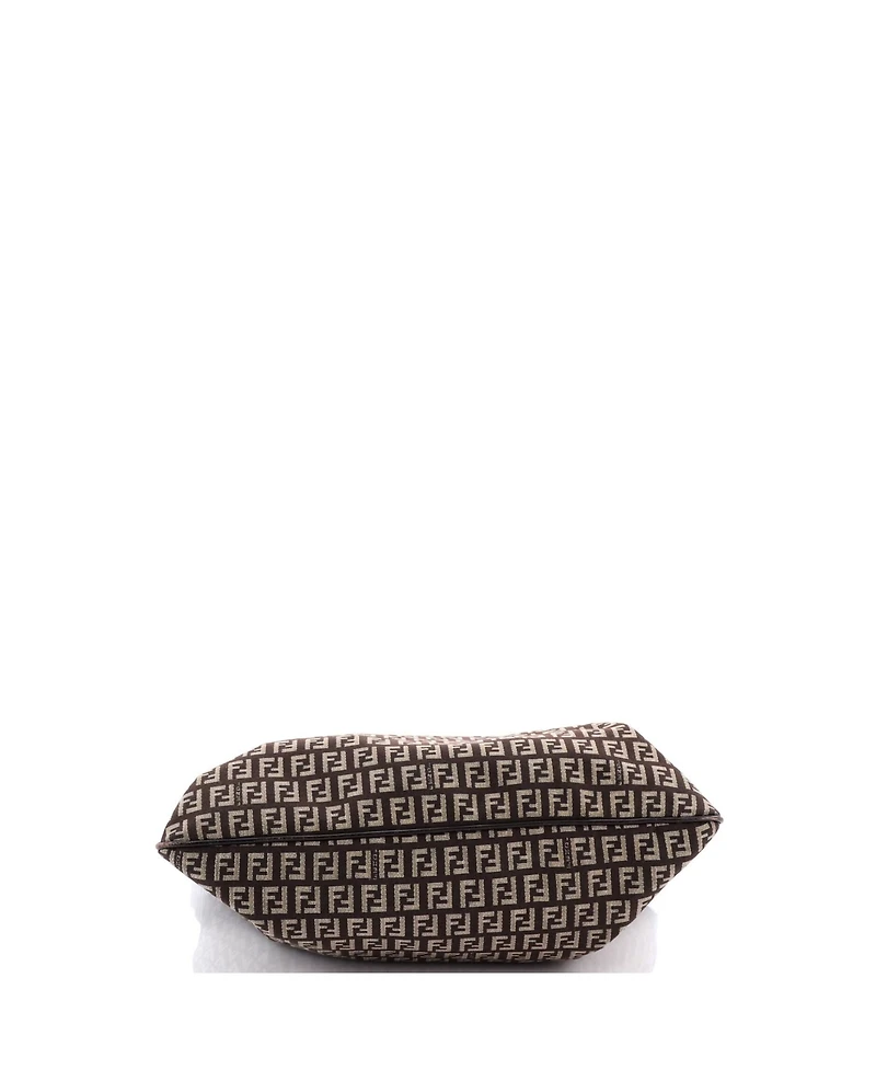 Pre-Owned Fendi Medium Vintage Zip Messenger Bag Zucchino Canvas