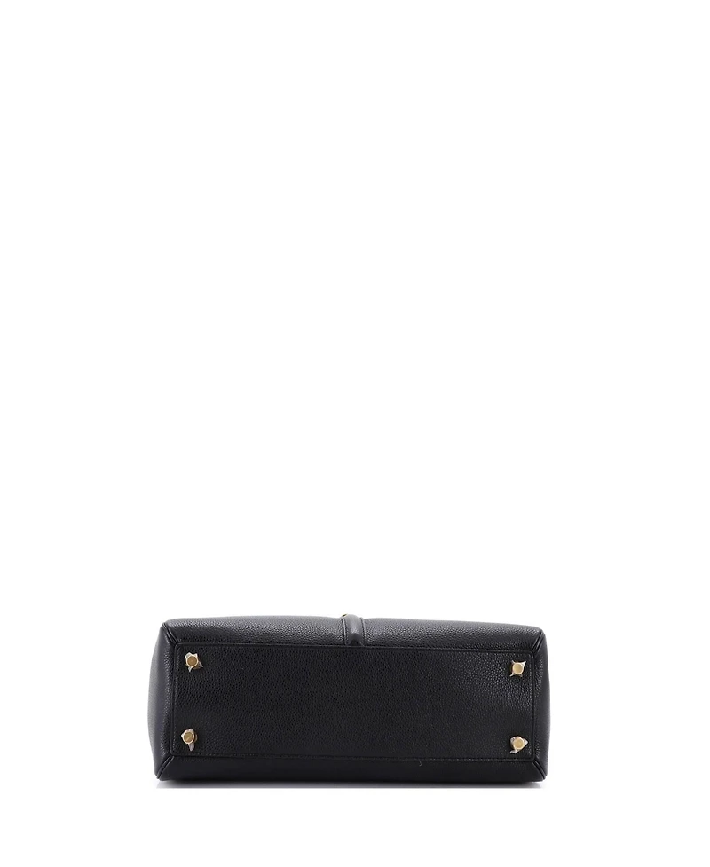 Pre-Owned Celine Medium 16 Top Handle Bag Grained Calfskin