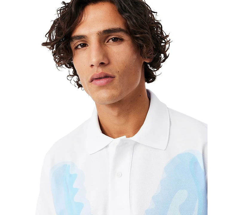 Lacoste Men's Cotton Classic-Fit Printed Pique Polo Shirt