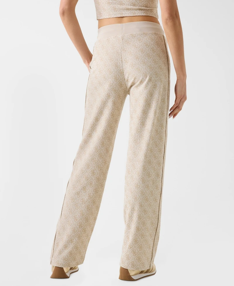 Guess Women's 4G All Over Jacquard Wide-Leg Pants