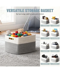 Gnuadz 5 Pack Woven Storage Baskets Cotton Rope Organizer Gift Basket