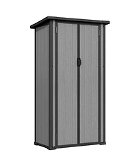 Aecojoy Tall Resin Outdoor Storage Cabinet Waterproof with Adjustable Shelves, Vertical Plastic Storage Shed