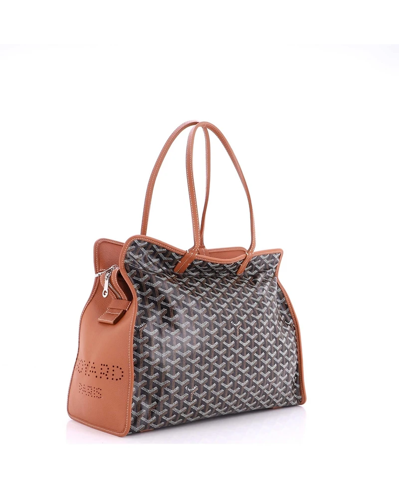 Pre-Owned Goyard Pm Hardy Pet Carrier Coated Canvas