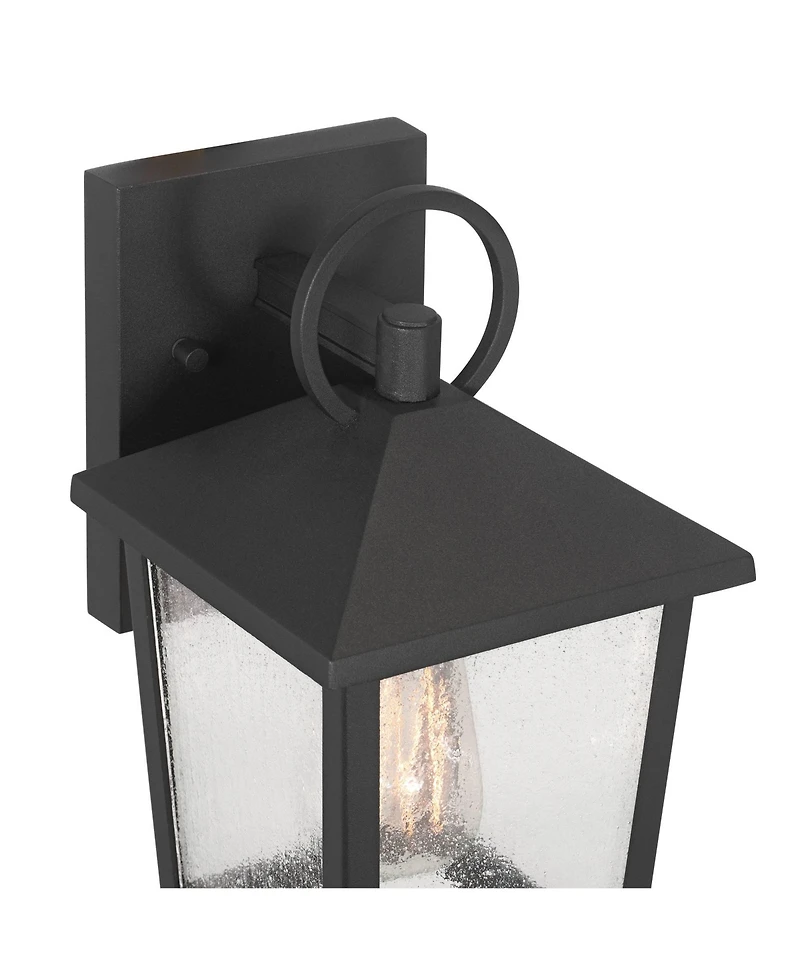 John Timberland Westmont High Modern Outdoor Wall Light Fixture Mount Porch House Set of 2 Sand Aluminum Glass Shade