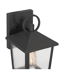 John Timberland Westmont High Modern Outdoor Wall Light Fixture Mount Porch House Set of 2 Sand Aluminum Glass Shade