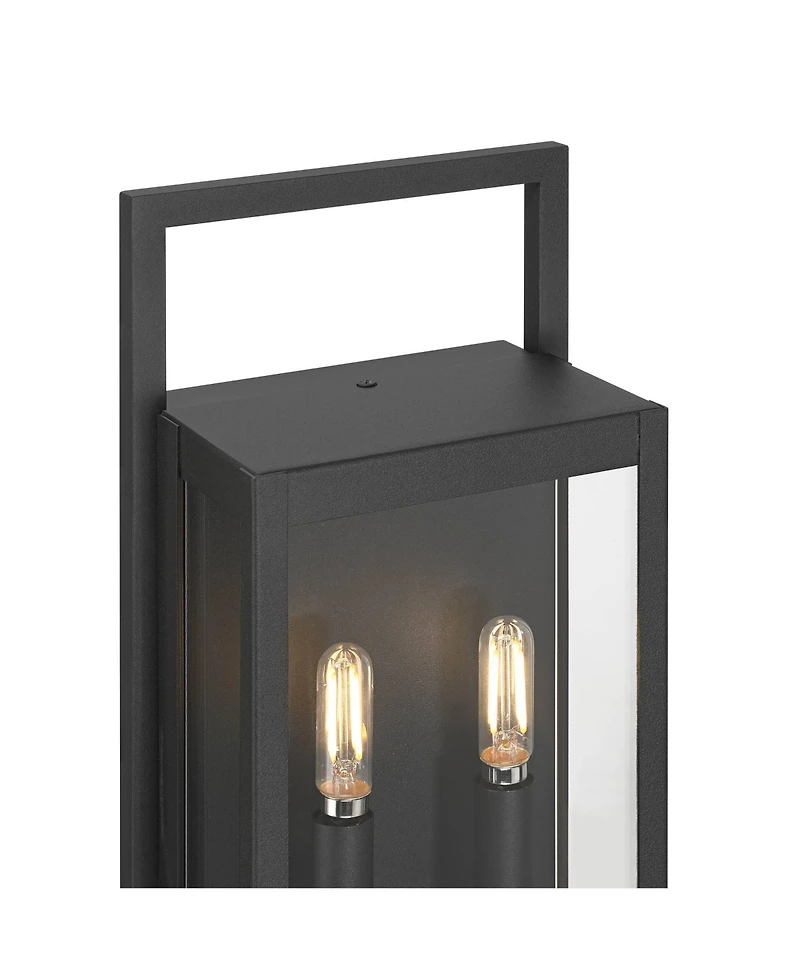 Possini Euro Design Possini Euro Jerry Sand Black 2Lt Marine Grade Outdoor Wall Light