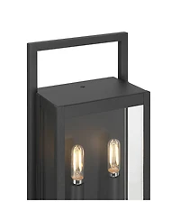 Possini Euro Design Possini Euro Jerry Sand Black 2Lt Marine Grade Outdoor Wall Light