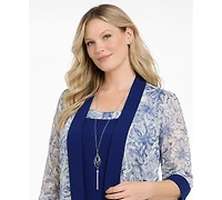 R & M Richards Plus Scoop Neck Dress Jacket, 2-Piece Set