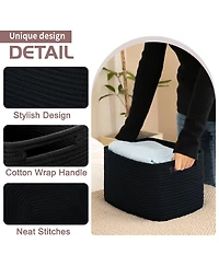 Gnuadz 4 Pack Woven Storage Baskets with Handles Gift Basket