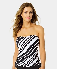 Anne Cole Women's Shirred Bandeau Tankini Swim Top