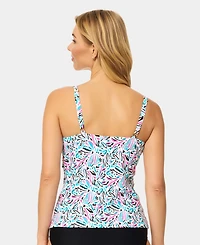 Island Escape Women's Gemini Underwire V-Neck Tankini Top