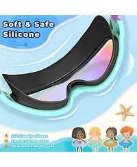 Gnuadz 2pieces Swim Goggles Kids Uv Anti-fog Pool Water