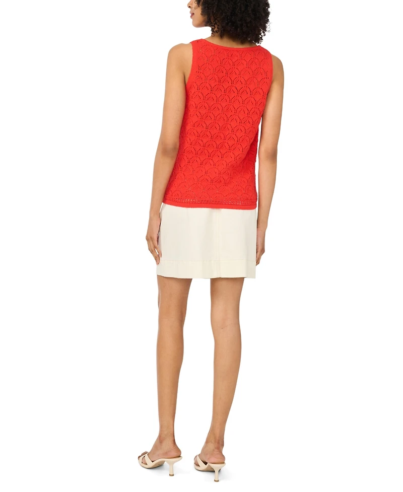Vince Camuto Women's Cotton-Blend Pointelle Tank Top