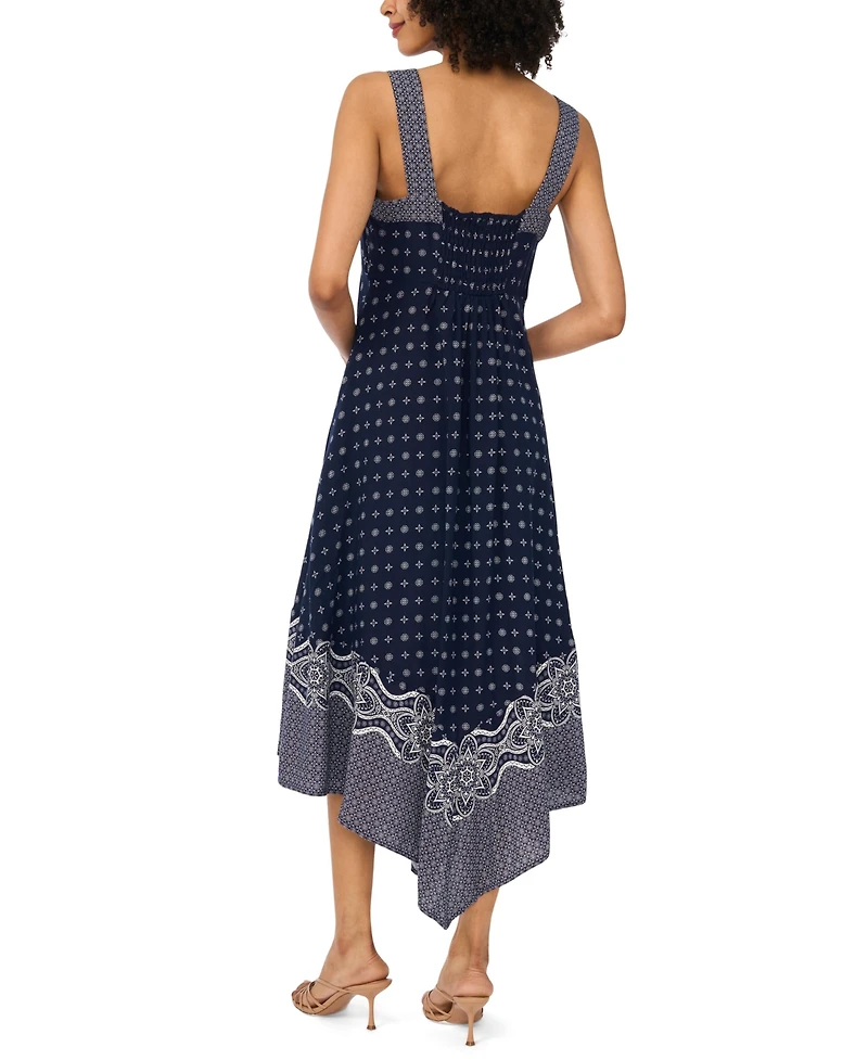 Vince Camuto Women's Rayon Hanky Hem Tank Midi Dress