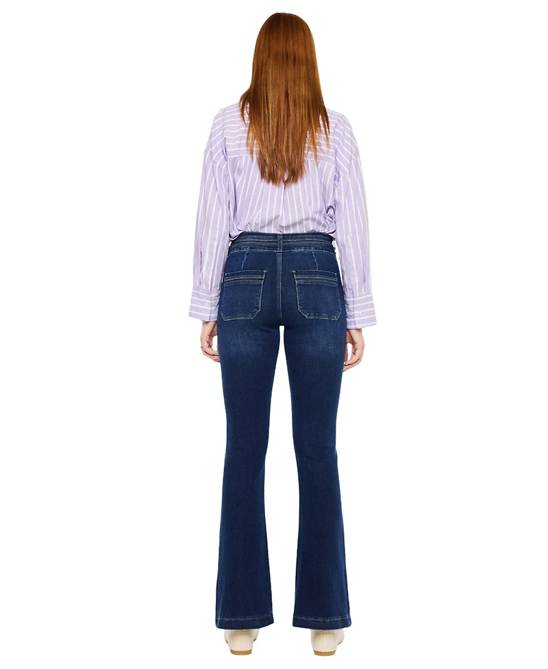 KanCan Women's Caroline High-Rise Flare Jeans
