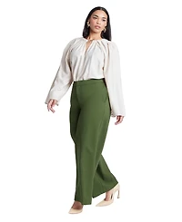 Eloquii Women's Tall The Ultimate Stretch Wide Leg Pant