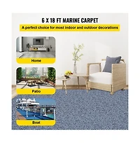 Sugift 6 x 18 feet Marine Carpet 32 oz Boat Carpet Rug for Indoor and Outdoor Use