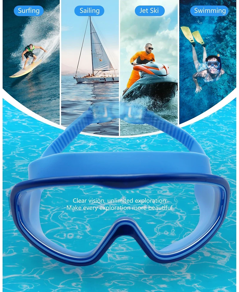 Swim Goggles 2 Pack Anti-Fog Uv Leak-Proof Silicone