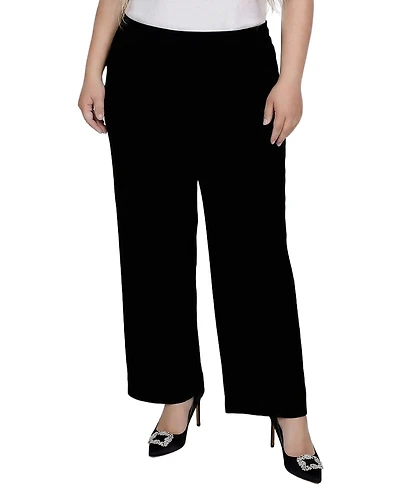 Ny Collection Plus Pull-On Wide-Leg Pants