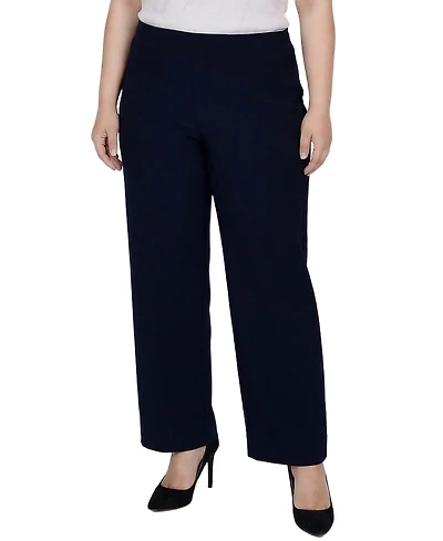 Ny Collection Plus Size Pull-On Wide-Leg Pants
