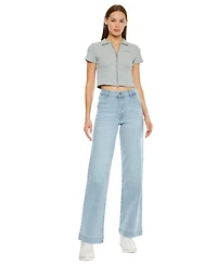 KanCan Women's Celine Ultra High-Rise Wide Jeans