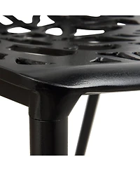 LeisureMod Devon Patio Dining Chair, Aluminum Stackable Design Side Weather Resistant Metal No Assembly, Uv Protected