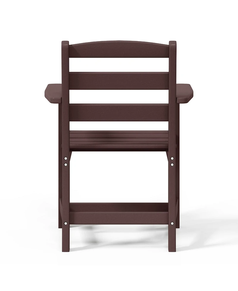 Outdoor Hdpe Patio Classic Dining Arm Chair