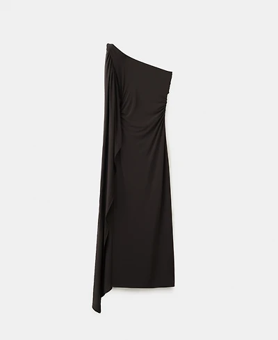 Mango Women's Asymmetrical Cape Dress