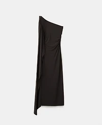 Mango Women's Asymmetrical Cape Dress