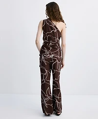 Mango Women's Asymmetric Printed Top