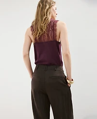 Mango Women's Lace Back Knit Top