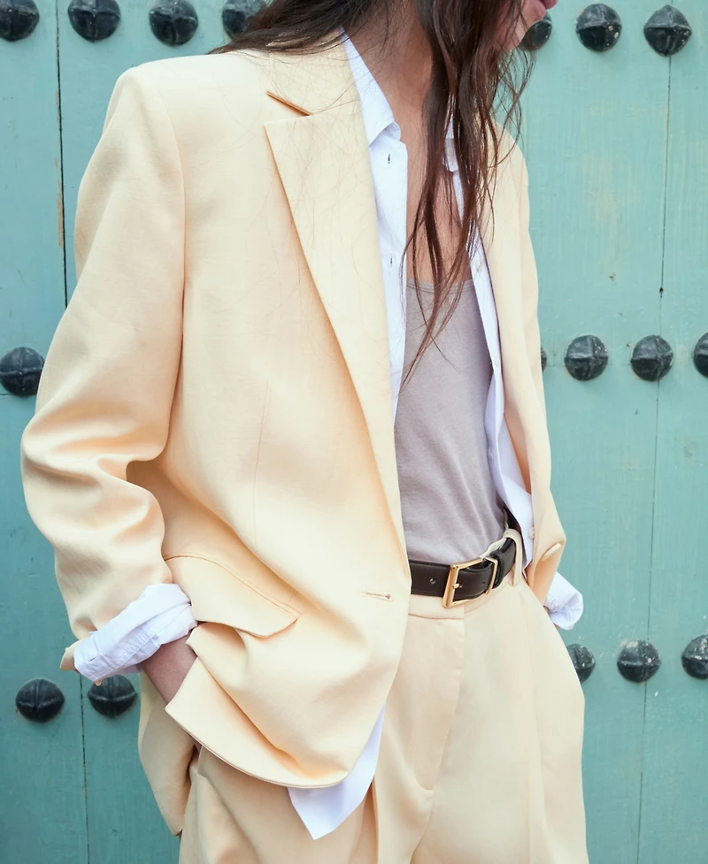 Mango Women's Linen Suit Blazer