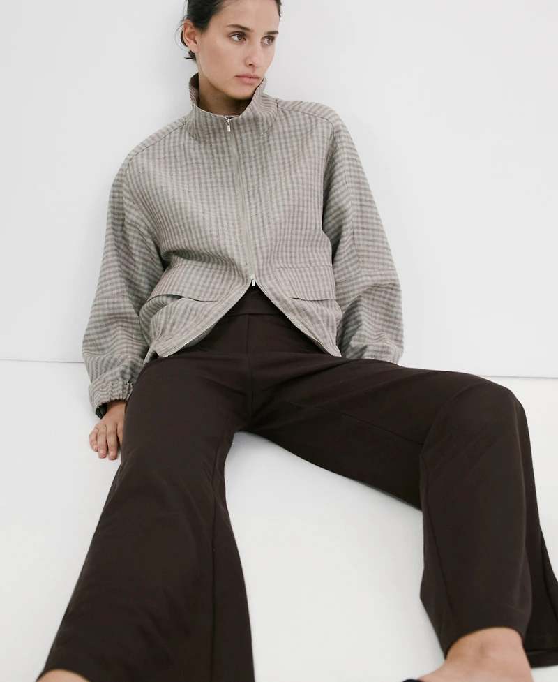 Mango Women's Straight Mid-Rise Pants